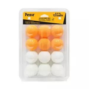 (피스)탁구공 혼합(주황흰색)3성 12개입