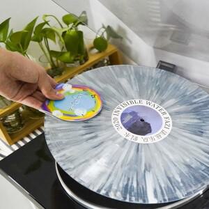 LP 비닐 레코드 픽업 클립 청소 보호 매트 디스크 거치대, 지문 없는 턴테이블 2 개