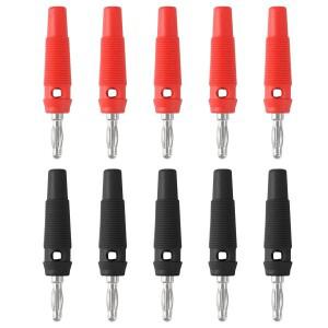 고전류 나사 유형 4mm 바나나 플러그, 수 스택형 커넥터, 스피커 케이블 어댑터, 32A, 10 개