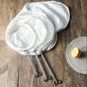 재사용 가능 패브릭 메쉬 필터 너트 우유 가방 콩 주스 허브 차 콜드 브루 드립 커피 주방 도구 소쿠리 스