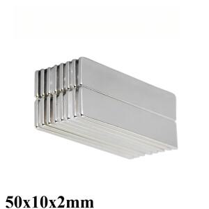 50x10x2mm 강력한 자석 블록 직사각형 가정용 냉장고, 사무실 DIY