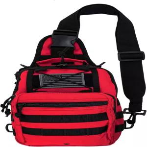 LINE2디자인 응급처치 슬링 백팩 - 전술 EMS 및 야외 구조 가방 빨간색