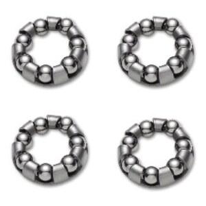 자전거용 볼 베어링 리테이너 케이지 4개 팩, 앞뒤 허브 휠 서비스용 자전거 베어링, 3/16 u201D X 7볼