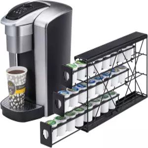 라이스 래트 k 컵 홀더 3 티어 커피 포드 블랙 메탈 스페이스 24개