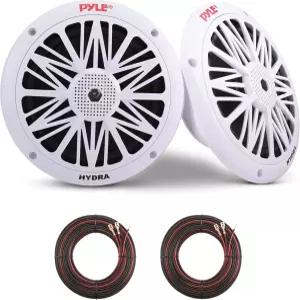파일 6.5인치 듀얼 마린 스피커 - 200와트 전력 폴리 카본 콘 및 부틸 러버 서라운드를 갖춘 양방향 방수