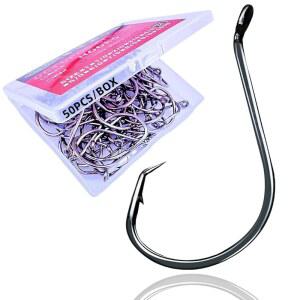 서클 낚시 2배 강력한 문어 오프셋 물고기 메기 대량 장비 세트 소금물 담수 50PCS