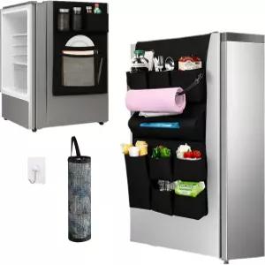 14 포켓 미니 냉장고 정리함 기숙사 필수 먼지 커버 대부분의 가정용 사무실 학교용 비닐봉지 홀더가 있는