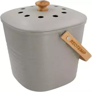 레오템프 대나무 섬유 주방 퇴비통(회색)