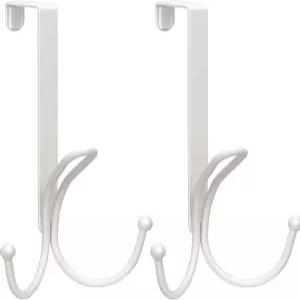 참고로 문고리 위 - 스펀지 패드가 있는 2팩 도어 행거로 옷 가운 수건 모자 가방을 걸 수 무거운 정리용