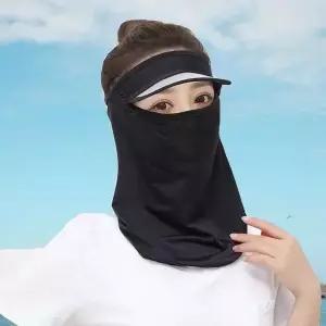 [콩심팥심]썬캡 마스크 햇빛가리개 일체형 모자 해피포레 캠핑모자 농부모자