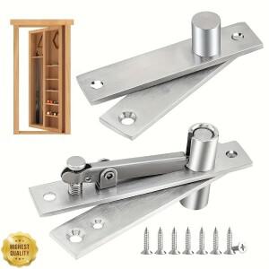 360 ° 회전 헤비 듀티 피벗 힌지, 스테인레스 스틸 숨겨진 도어 경첩, 비밀 책장 용 보이지 않는 하드웨어