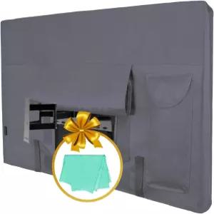 36~38인치 LCD LED 방수 방풍 및 방진 TV 화면 보호기(38인치 다크 그레이)를 위한 간편한 야외 커버