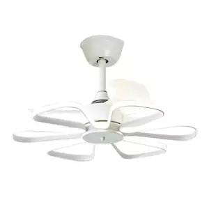 북유럽 선풍기 예쁜조명 침실 실링팬 천장 화이트 꽃모양 팬