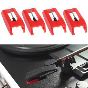 4Pcs 레코드 플레이어 바늘 범용 교체 스타일러스 비닐 용