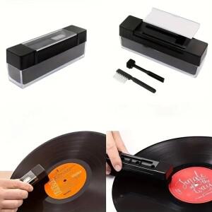 1세트 비닐 레코드 클리너 키트 LP 축음기 턴테이블 청소 용 정전기 방지 브러시 먼지 제거제
