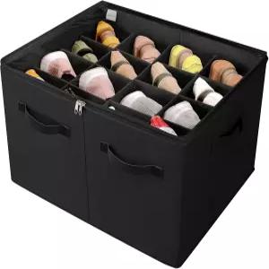 옷장용 TOPIA 홈 신발 정리함 조절 가능한 칸막이와 투명 커버가 있는 접이식 상자 강화 손잡이가 공간