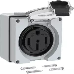 조인프월드 50암페어 RV 콘센트 박스 125/250V NEMA 14-50R 리셉터클 ETL 목록 캠핑카 트레일러 모터홈용