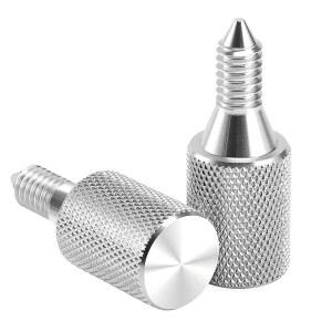 키치네이드 스탠드 믹서용 2PCS 부착 허브 엄지 나사, 롱 노브 나사 액세서리 교체 부품, 실버