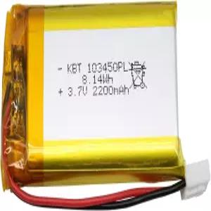 KBT 3.7V 2200mAh 리튬 폴리머 배터리 103450 리포 충전식 이온 교체 JST 커넥터 포함