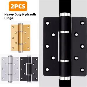 2개 소프트 클로징 도어 힌지 자동 90 ° 위치 지정 유압 클로저 5인치 조정 가능한 하드웨어