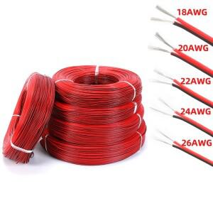 전기 와이어 주석 도금 구리 2PIN 연장 케이블 PVC 절연 빨간색 검정색 자동차 트럭 오토바이 LED 스트립