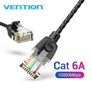 Vention Cat6 A 이더넷 케이블 10Gbps RJ45 슬림 패치 코드 인터넷 노트북 모뎀 라우터 PC PS5 PS4 Xbox