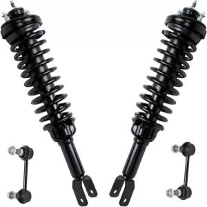 디트로이트 액슬 - 1997-2000 아큐라 EL 1999-2000 혼다 시빅용 리어 4pc 스트럿 스윙 바 코일 스프링 2