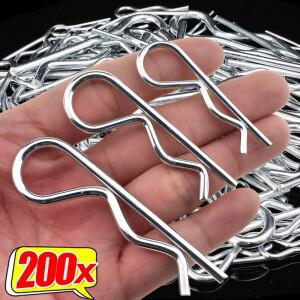 스틸 R 타입 코터 핀 클립 다용도 헤비 듀티 히치 스프링 고정 와이어 헤어핀 자동차 패스너 모음 키트