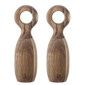 블루밍빌 브라운 아카시아 우드 소금 & 후추 밀스, 8인치(2개 세트)