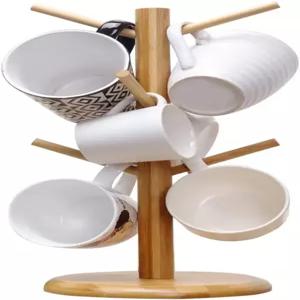 MyLifeUNIT 머그 홀더 트리 6개의 후크가 달린 커피 컵 홀더(노란색)