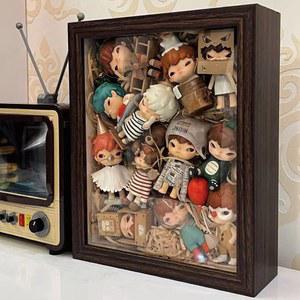 피규어 케이스 액자 투명 장식 진열 벽걸이 디스플레이 소품 프레임 팝마트 인형