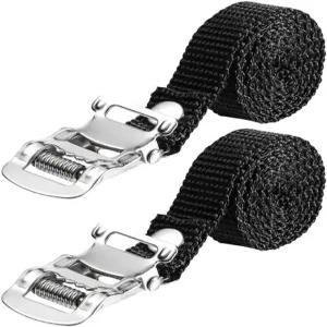 운동 1쌍을 위한 범용 클램프 잠금 조절식 미끄럼 방지 발 페달 스태빌라이저 스트랩이 있는 PACKOVE 교체