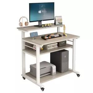 미니 컴퓨터 책상 선반 게이밍 거실 틈새 본체 테이블 학생 기숙사 철제 데스크