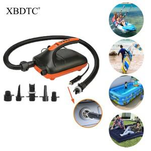 16/20 PSI 공기 주입 펌프 전동 에어 12V SUP MAX 듀얼 스테이지 스탠드업 패들 PVC 보트 매트리스