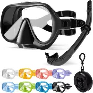 나루투 스노클 세트 패셔너블한 마카롱 컬러 프레임리스 스노클링 마스크 울트라 김서림 방지 휴대용 전문