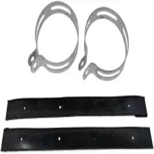 고무 스트랩이 있는 MYK 모터사이클 스쿠터 배기 파이프 클램프 브래킷 세트 GY6 50cc