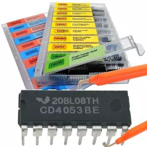 EEE IC 키트 161개 20개 모델 칩 모음 세트 아날로그 집적 회로 전자 부품 Opamp 팩 555개 타이머 구성품