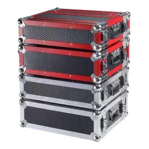 마이크 하드케이스 2u 랙 음향장비 보관함 무선 앰프 이동식