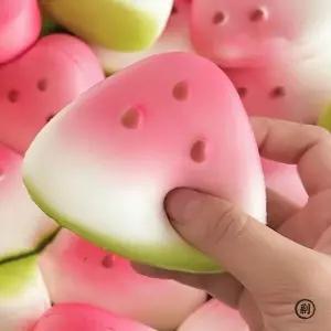수박 피젯 장난감 안티 스트레스 느린 상승 과일 핀치 스퀴즈 릴리버 재미 있은 압력 감속기 소품