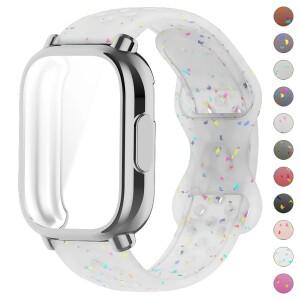 Redmi Watch 5 용 케이스 + 스트랩 Lite 소프트 실리콘 스포츠 밴드 Correa 액티브 TPU 화면 보호기