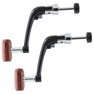 지오제르미 2개 낚시 파워 핸들 회전 노브 스테인리스 스틸 방적 교체 그립 부품용 소형 사이즈