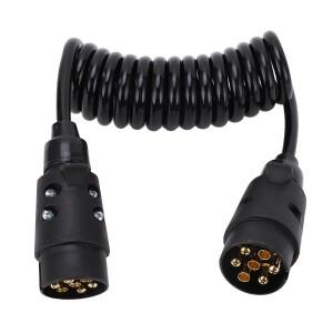 트레일러 용수스틸 와이어  2M 7 코어 견인 코일 상업용 차량  캠핑카  자동차 보트용  12V  24V