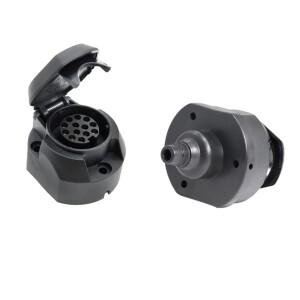 트레일러 신호등 커넥터 내구성 있는 13핀 여성 소켓 플라스틱 방진 히치 어댑터 카라반 RV 견인용