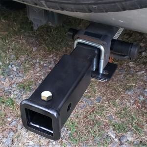 5/8인치 히치 구멍이 있는 트레일러 확장 검정색 수신기 튜브