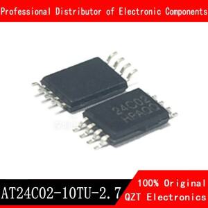 10pcs AT24C02-10TU-2.7 TSSOP8 2선 직렬 EEPROM IC