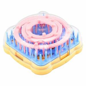 알리미토피아 꽃 뜨개질 직조기 키트, DIY 울실 플라워 메이커 직조 도구 세트 바늘 포함