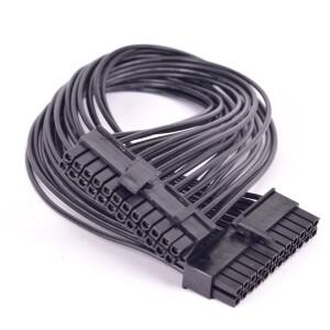 ATX 24핀 ~ 전원 공급 장치 케이블 PSU 남성-남성 포트 어댑터 변환기 Motherboar Cable18AWG