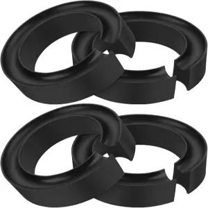 OwnMy 4PCS 자동차용 고무 코일 스프링 스페이서 헤비 듀티 원형 부스터 유니버설 트 5-5.5인치 후방
