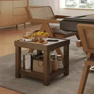 차탁자 거실용 식 작은 베이 탁자 대나무 선물 접이식티테이블 보석 장식 응접 60cm길이