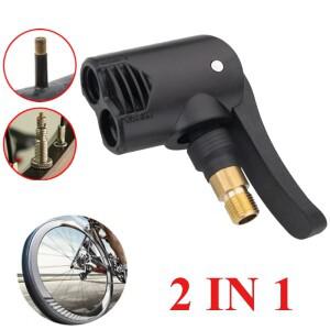 2-In-1 자전거 펌프 노즐 호스 어댑터 풍선 에어 척 팽창기 밸브 커넥터 액세서리